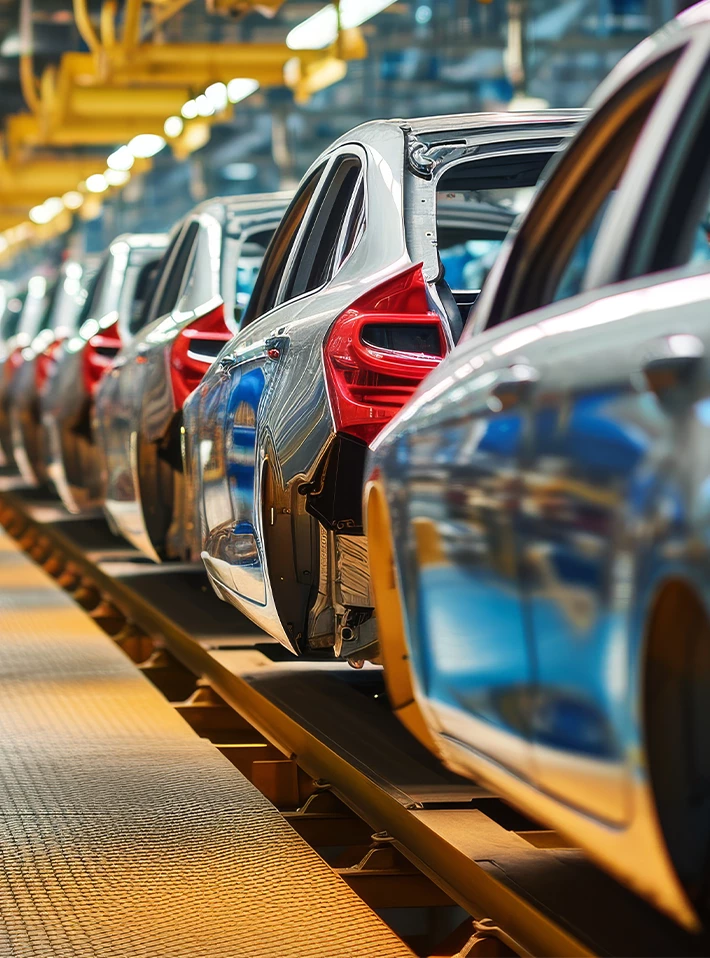 Sequence of cars on assembly line. 