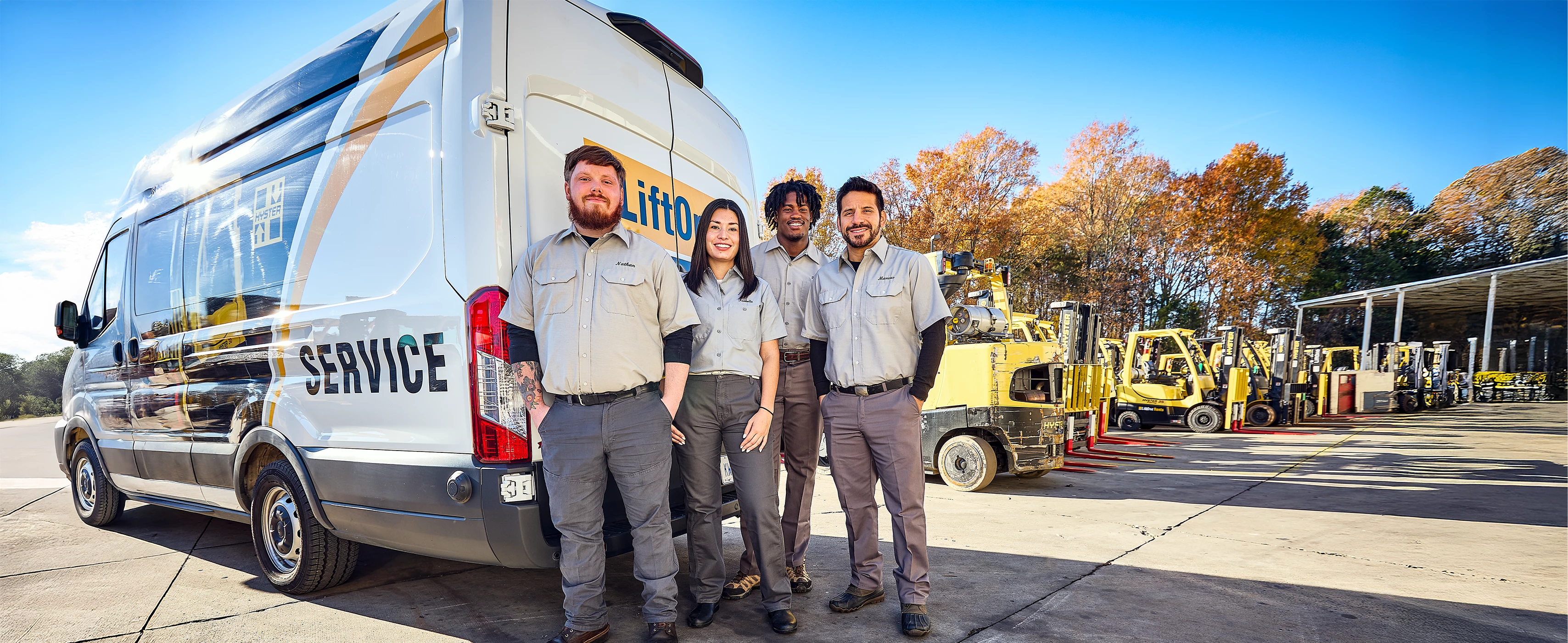 Group of LiftOne dealer service technicians. 